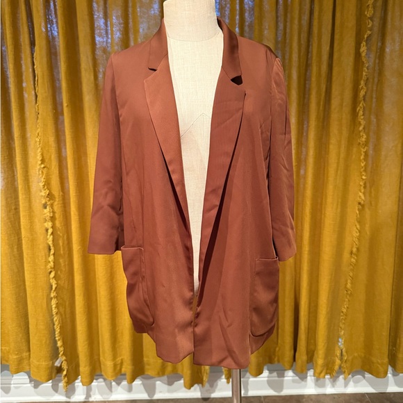 Zara Women's Rust/Brown Blazer Jacket - Picture 1 of 6